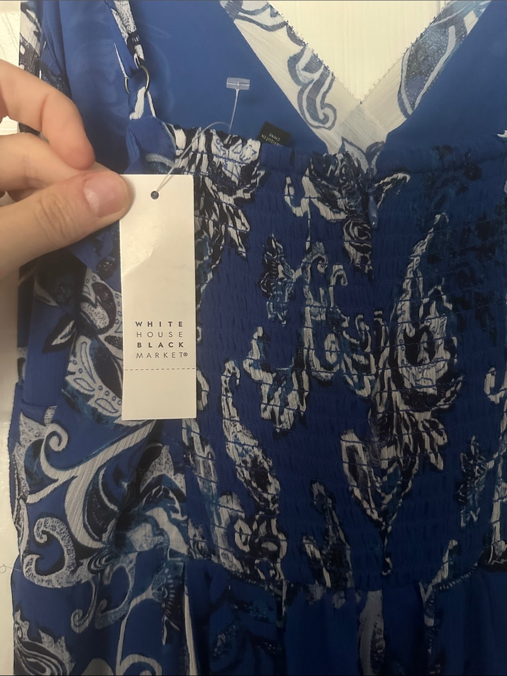 NWT WHBM Blue Floral Maxi Dress - Picture 8 of 10